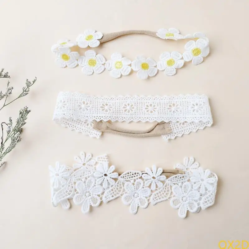 QX2D 3pcs Baby Diargs Babywear con patrón floral para atuendos y evento diarios