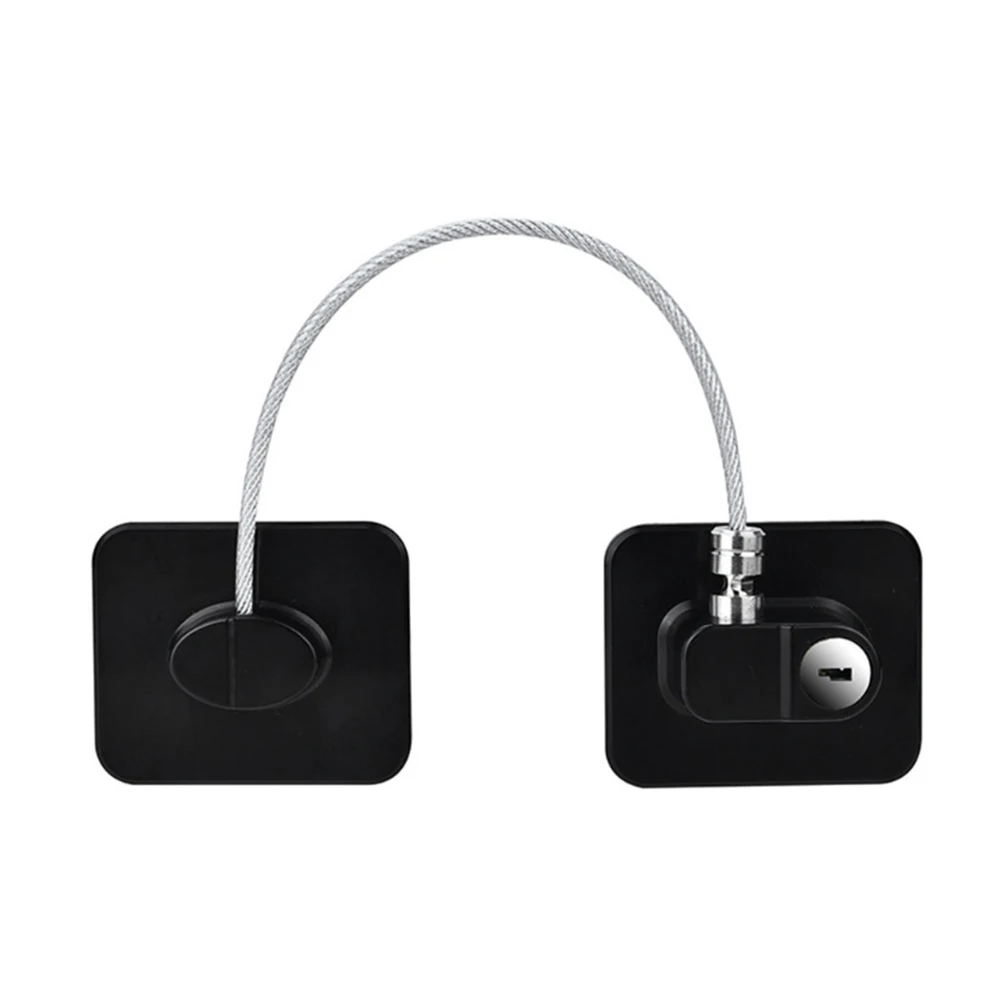 Cerradura de seguridad para niños, cerradura para puerta de refrigerador, protección de Cable de acero inoxidable, cerradura de ventana para el hogar y bebés, fijación fuerte, 1 ud. - imagen 2