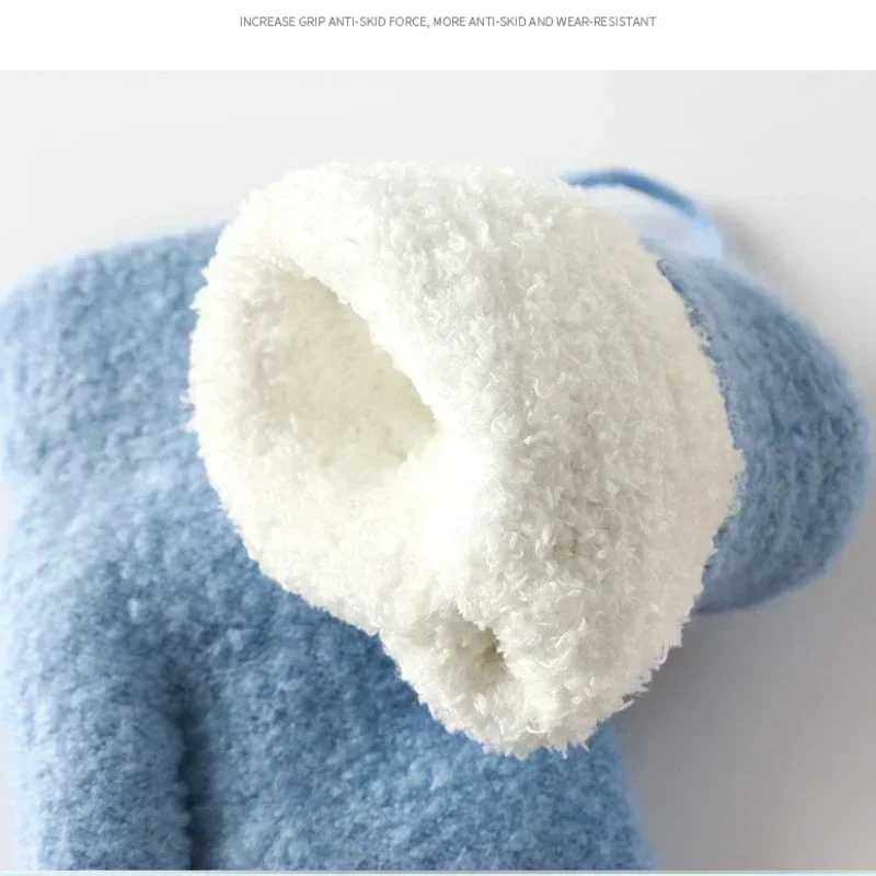 Manoplas para bebés de 1 a 6 años, guantes de invierno para niños recién nacidos, guantes gruesos de felpa de Mohair para niños y niñas - imagen 3