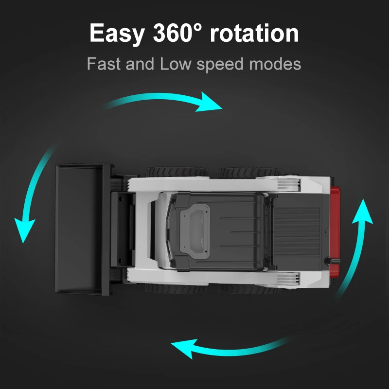 Excavadora RC doble E594 1:14 2,4G camión de control remoto cargador deslizante cubo de excavación rotación 360 juguete de ingeniero de alta velocidad baja - imagen 5