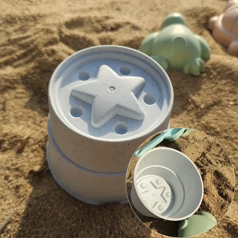 Set de playa para niños – Cubo plegable, pala y moldes - imagen 2