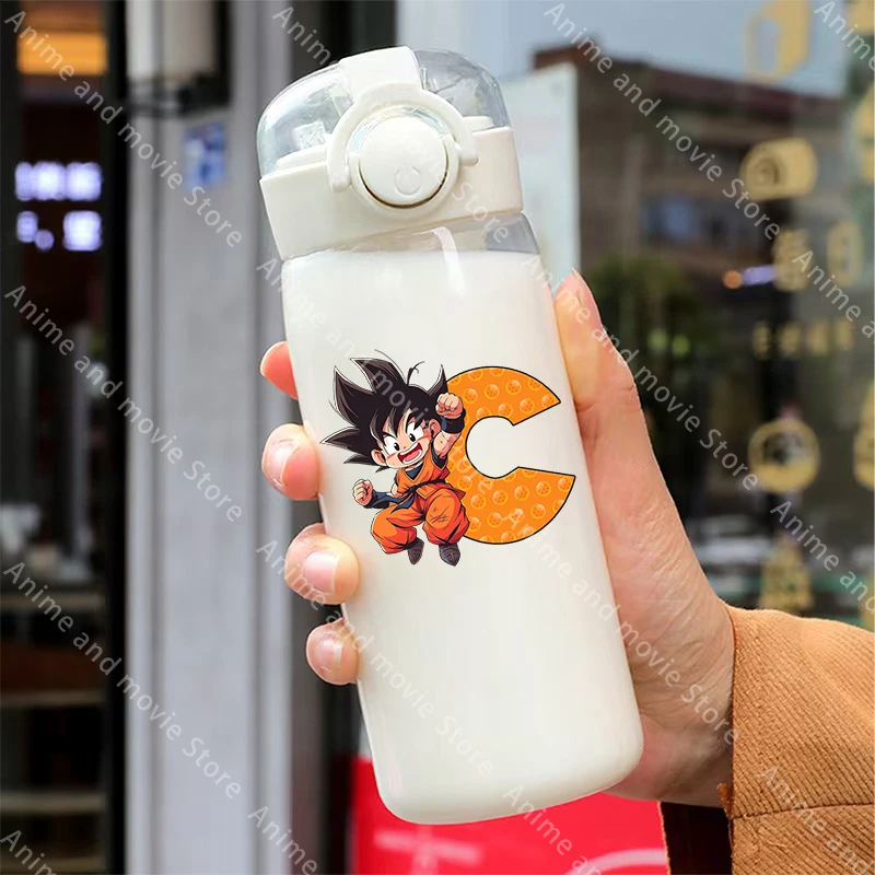 Dragon Ball Z Goku-taza de paja para niños, letras de dibujos animados, resistente a caídas, bonito vaso de agua portátil, regalos de cumpleaños para niños - imagen 5