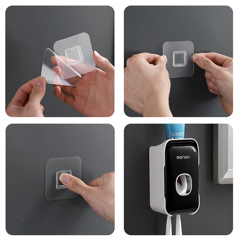 Exprimidor de pasta de dientes completamente automático, soporte para cepillo de dientes de pared sin perforaciones, soporte para cepillo de dientes perezoso, muebles para el hogar - imagen 5