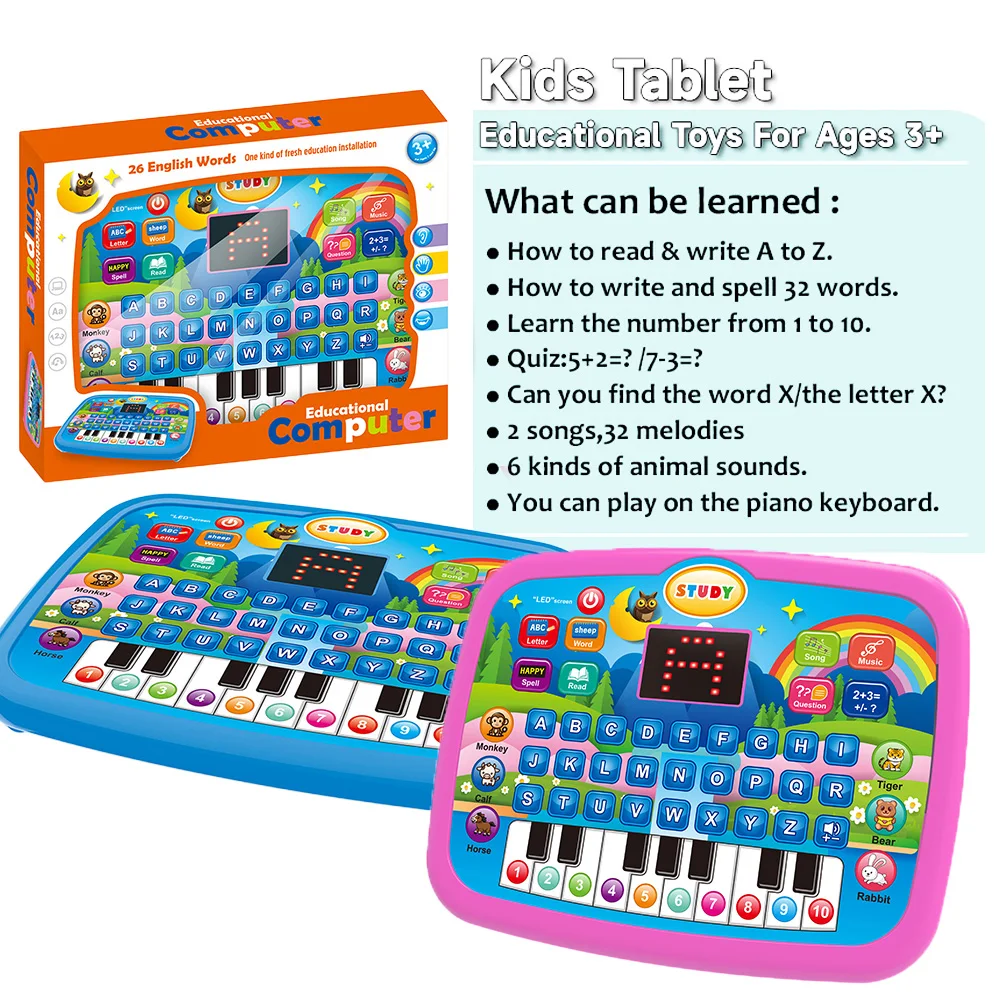 Teclado electrónico educativo infantil con música letras y números - imagen 3