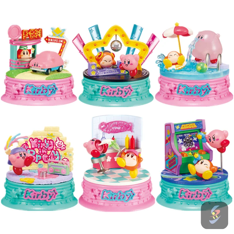 Re-Ment Kirbys in the City escena en miniatura caja ciega regalo Kirbys coleccionable Anime figura de acción modelo juguetes niños regalo de cumpleaños