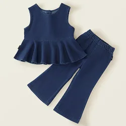 Chaleco vaquero azul + pantalones mezclilla – Conjunto verano niño