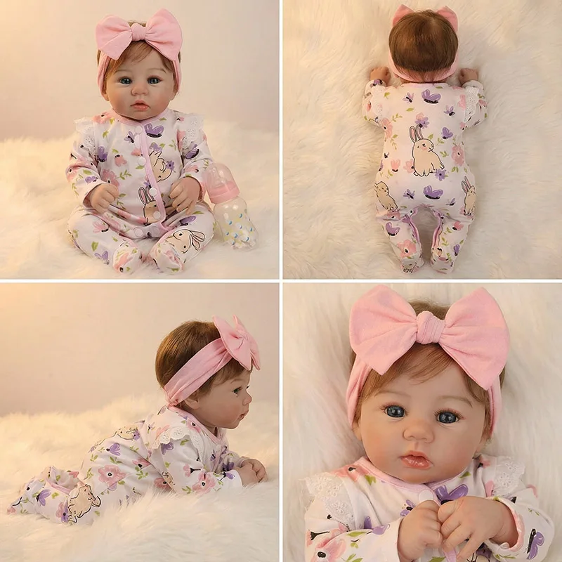 Muñeca reborn Abigail realista con pelo injertado a mano y piel 3D - imagen 3