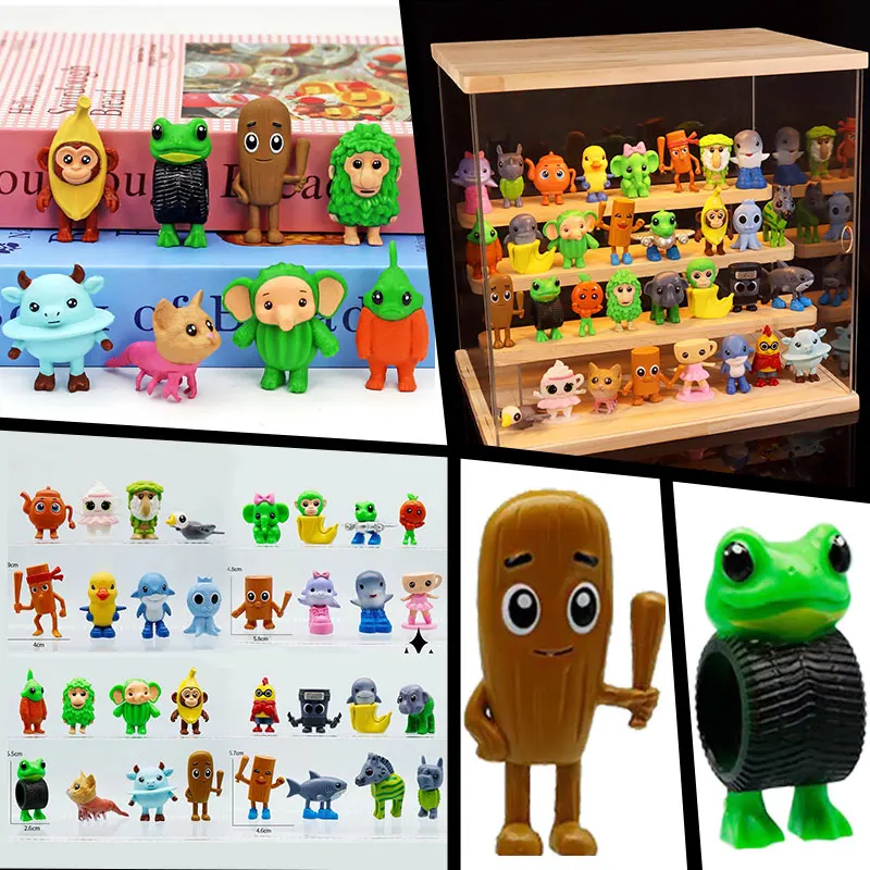 Figura de cerrojo italiano, juguete para decoración del hogar, Tralalero Tralala, adorno de escritorio, divertido modelo de animales Tung Tung Tung Sahur AI, 8 Uds.