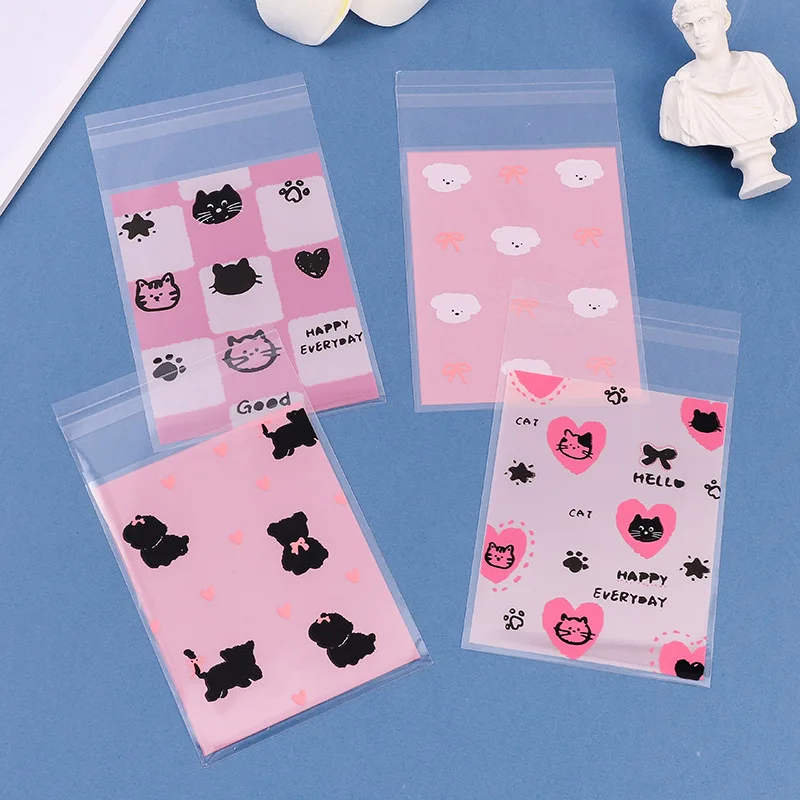 Fundas transparentes para sesión fotográfica INS, bolsa protectora para sesión fotográfica, bonito estampado de lazo, autoadhesivo, bolsa autosellante Opp, regalo, 50 Uds. - imagen 2