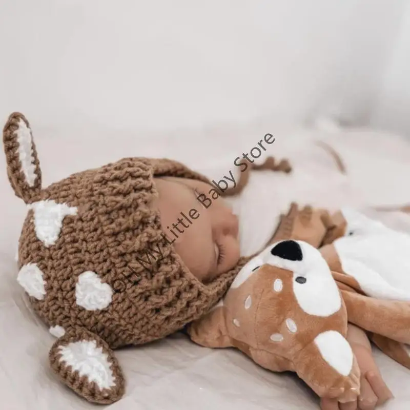 M76C Cartoon Animal Temas Temas Animales Capas Fotografía recién nacidos Lindas Oídos Bonnet - imagen 3