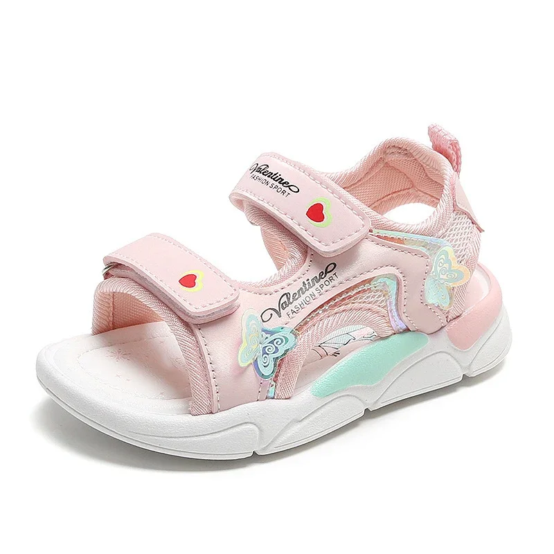 Sandalias gladiador de niña florales de verano con dibujos - imagen 4