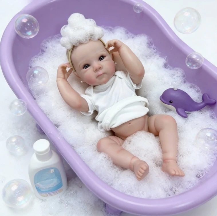 NPK 17 '' aspecto Real cuerpo completo vinilo silicona Reborn Bettie bebé realista múltiples capas pintura piel 3D con venas visibles - imagen 3