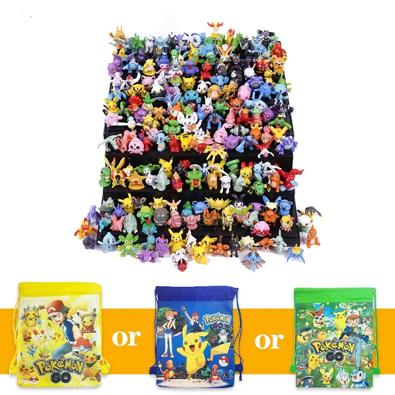 24-144 Uds conjunto de figuras de Pokémon Anime acción Mini bolsa de juguete pequeña colección monstruo elfo bola Pikachu muñeca estatuilla estatua regalo para niños - imagen 2
