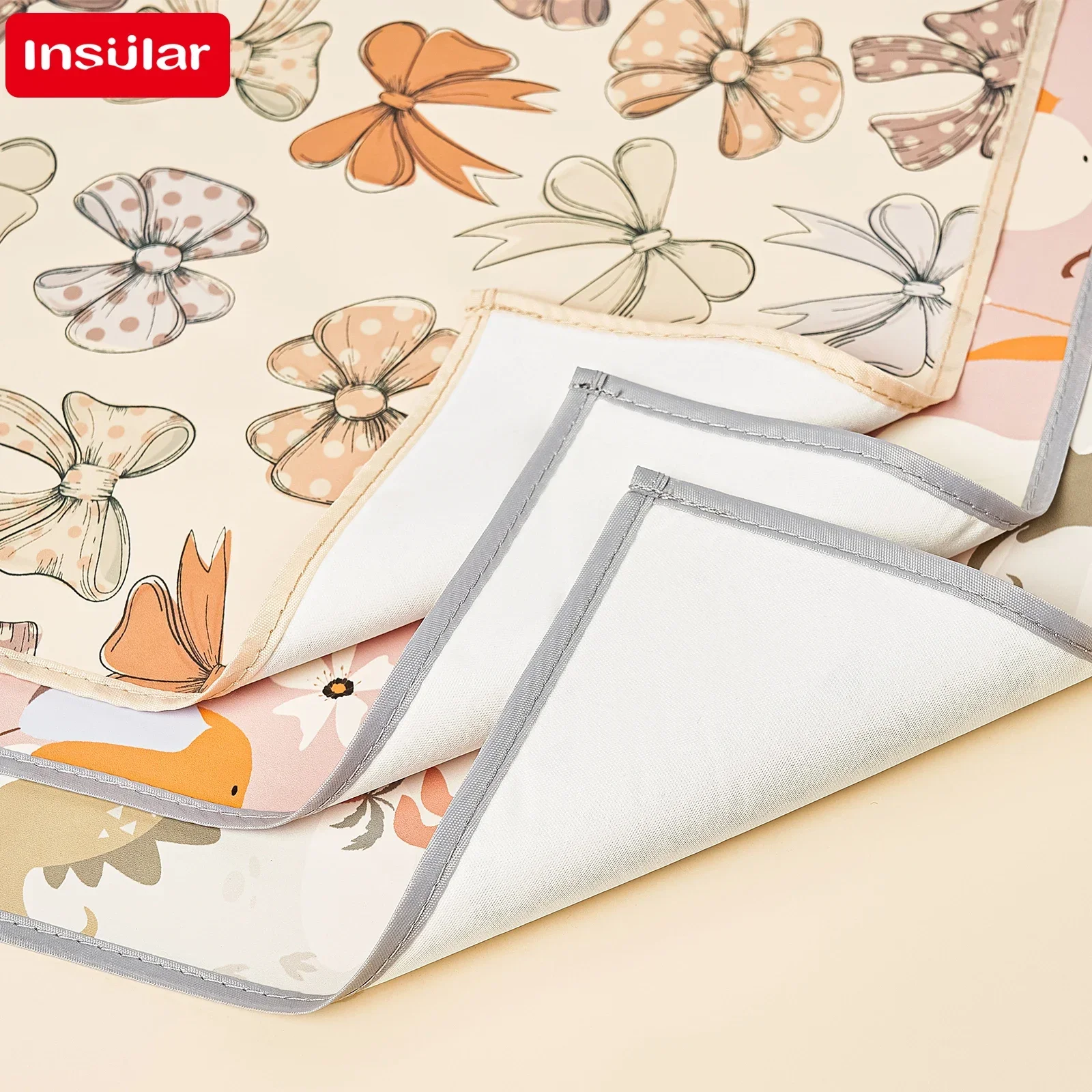 Cambiador de pañales para bebé, alfombrilla impermeable lavable, reutilizable, de algodón, transpirable