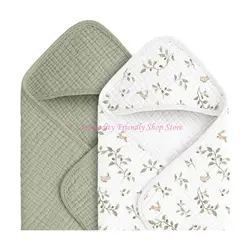Toalla con capucha para bebé – Algodón gasa suave y absorbente