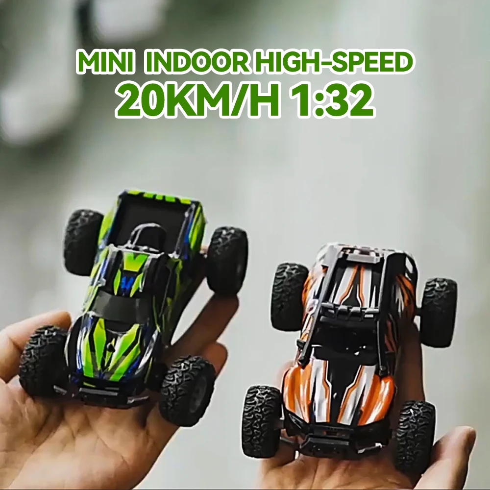 Mini coche teledirigido 1:32, coches de Control remoto, 20 Km/h, todoterreno, carreras de alta velocidad, aceleración de deriva interior, juguete eléctrico para niños, oruga