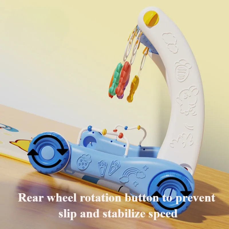 Andador de bebé recién nacido 2 en 1, marco de Fitness con música y luz, educación temprana, carrito de bebé, estante de Fitness, Pedal, Piano, juguete para bebé - imagen 4