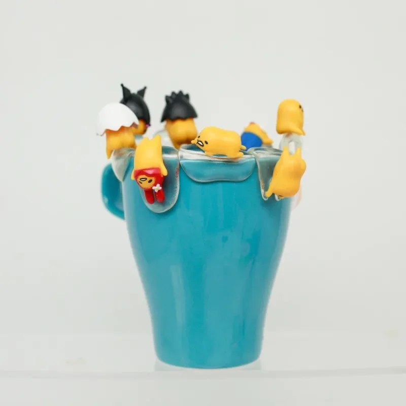 Sanrio caja ciega juguetes taza escritorio decoración huevos Kuromi pompón Purin My Melody regalos para niños - imagen 4