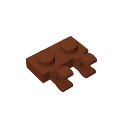 Placa 1x2 con clips para bloques de construcción compatibles MOC
