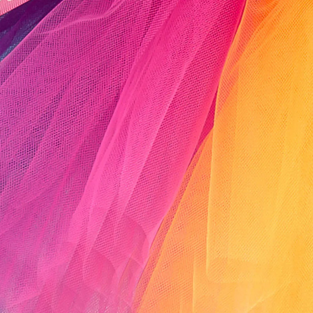Vestido de arcoíris para niñas, falda tutú para bebé, diseño de volantes de malla multicapa, correa ajustable para Ballet, carnaval, fiesta, puesta en escena