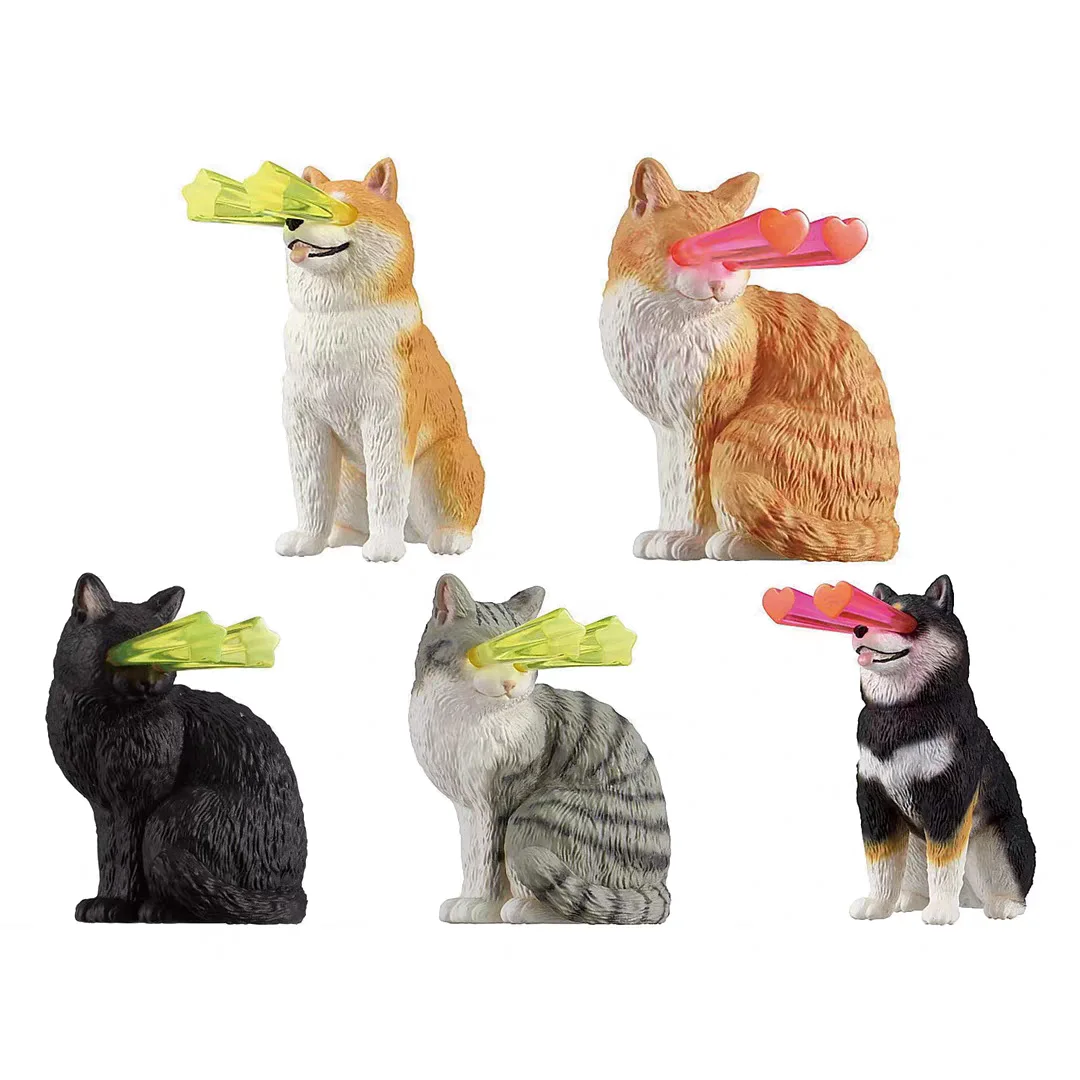 Eye Beam Figuras de Shiba Inu y gato – Colección para niños
