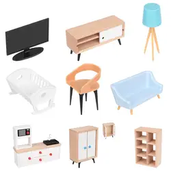 Muebles miniatura para casa de muñecas – Set completo madera escala 1:12