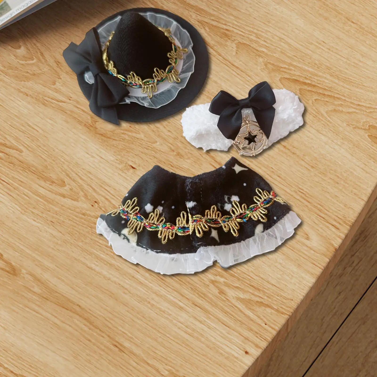 Ropa de muñeca de peluche de Halloween, ropa de muñeca de peluche, traje, accesorios para fotos, traje de muñeca de Halloween a la moda, conjunto de traje de muñeca para niños - imagen 3