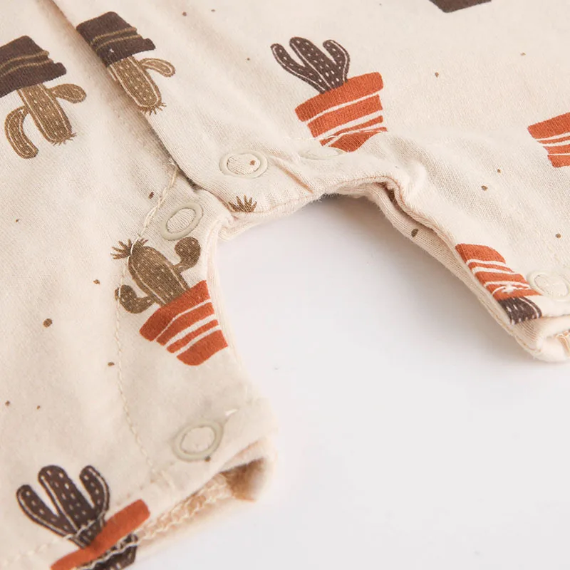 MILANCEL, nuevos peleles de verano para niñas de 3 a 24m, mono con cuello de Cactus de dibujos animados para bebés, ropa de manga corta a la moda para niños pequeños - imagen 5