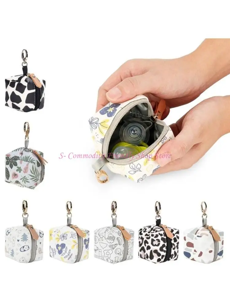 Funda para chupete PU 85AE, bolsa impermeable para almacenamiento chupete, bolsa porta chupete