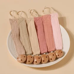 Clip para chupete de haya y algodón – Estampado bonito para bebé