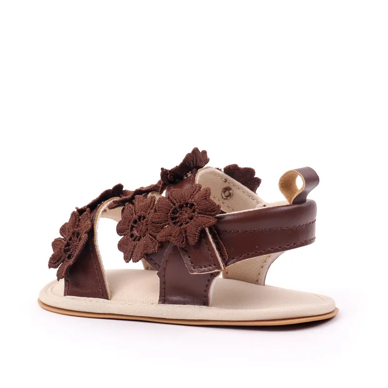 Sandalias transpirables antideslizantes para bebé con flores