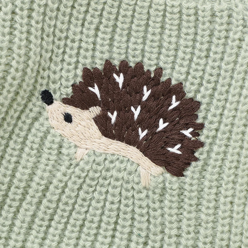Jersey bebé punto erizo manga larga cuello redondo otoño invierno - imagen 2