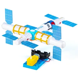 Modelo de estación espacial creativa, Kit de satélite educativo DIY, regalo de experimento científico divertido para estudiantes y niños, 1 Uds.