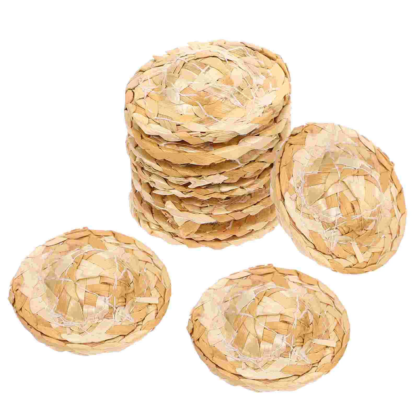 10 Uds. De muñecas para niñas, gorro artesanal para tejer sombreros tejidos, Mini hombre DIY