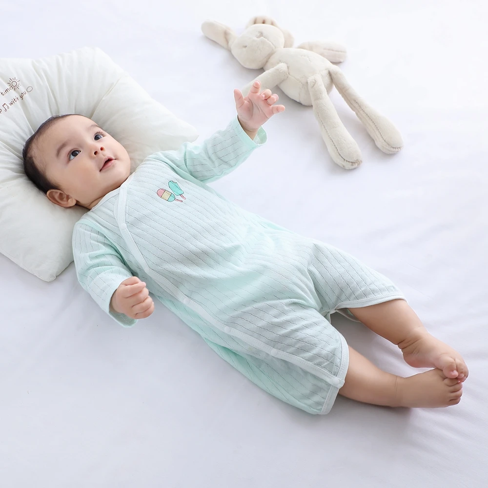 Ropa de casa para bebé recién nacido, peleles infantiles de algodón, Body suave para bebé, pijamas transpirables para niño y niña, ropa para bebé de 0 a 18 meses - imagen 2