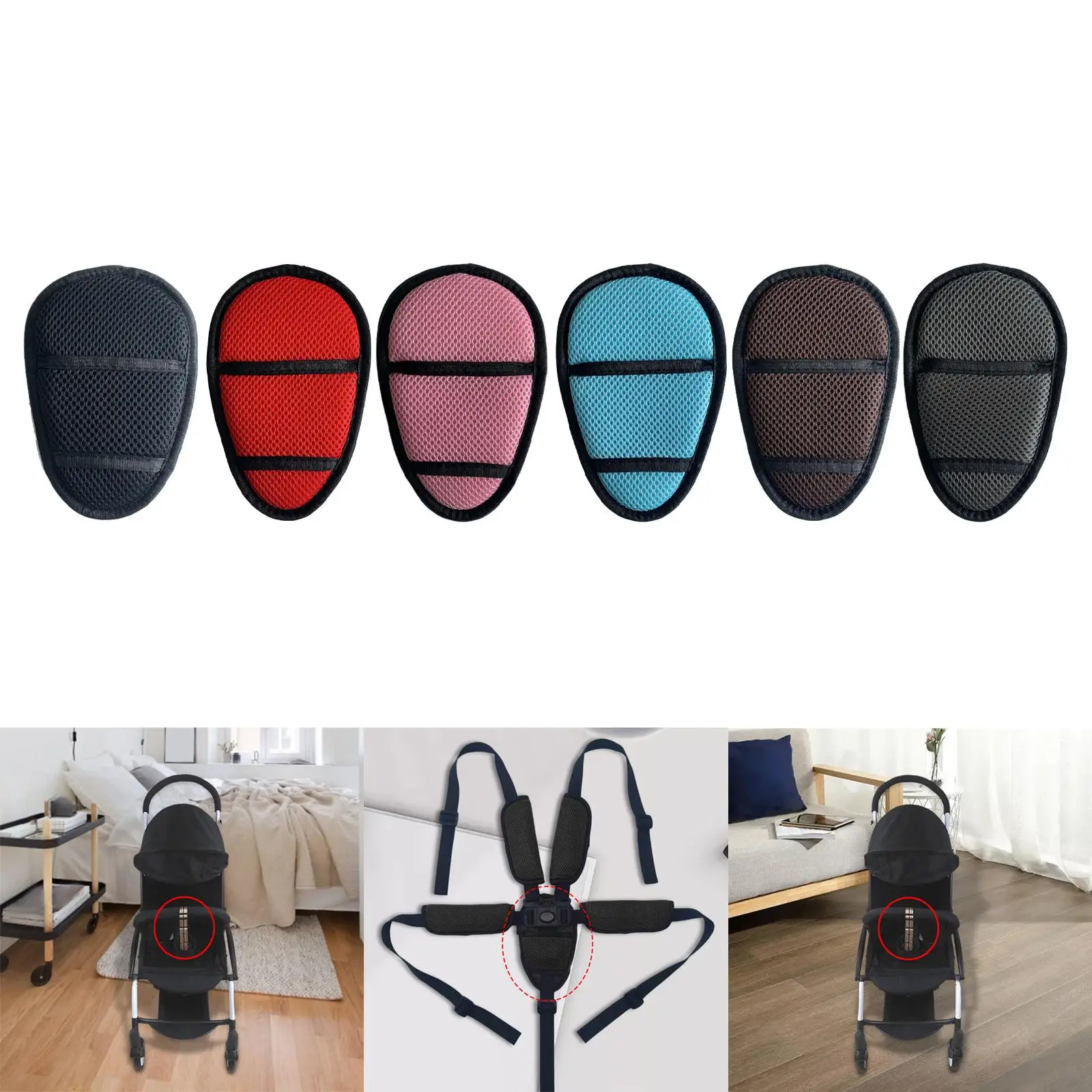 Protector Universal para bebé, almohadilla para la entrepierna, accesorios para carrito de cinco puntos, cochecito - imagen 4