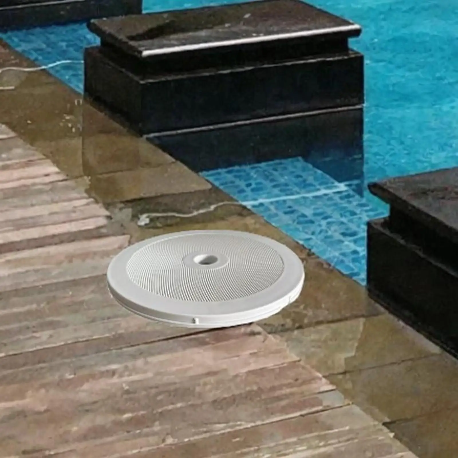 8927 Skimmer Deck Lid Cover Sturdy Easy Installation Round White Replacement Skimmer Valve Lid Accessory for 8939 8940 8927