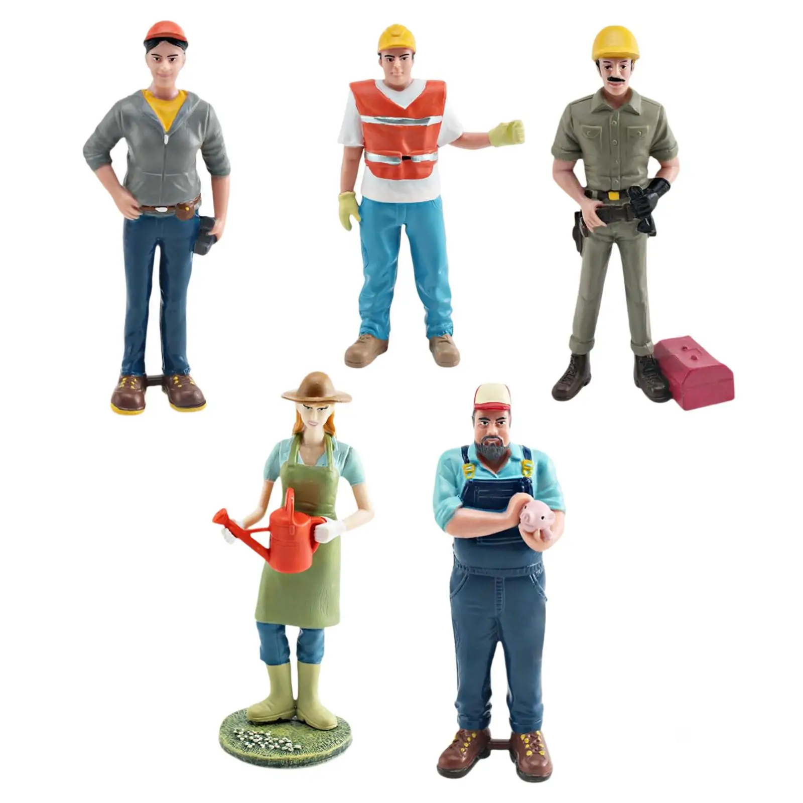 People Figure Miniature Scenes Sand Table Ornament Pretend Play Toy Diorama Scenery Professional Figure Hand Painted Craft