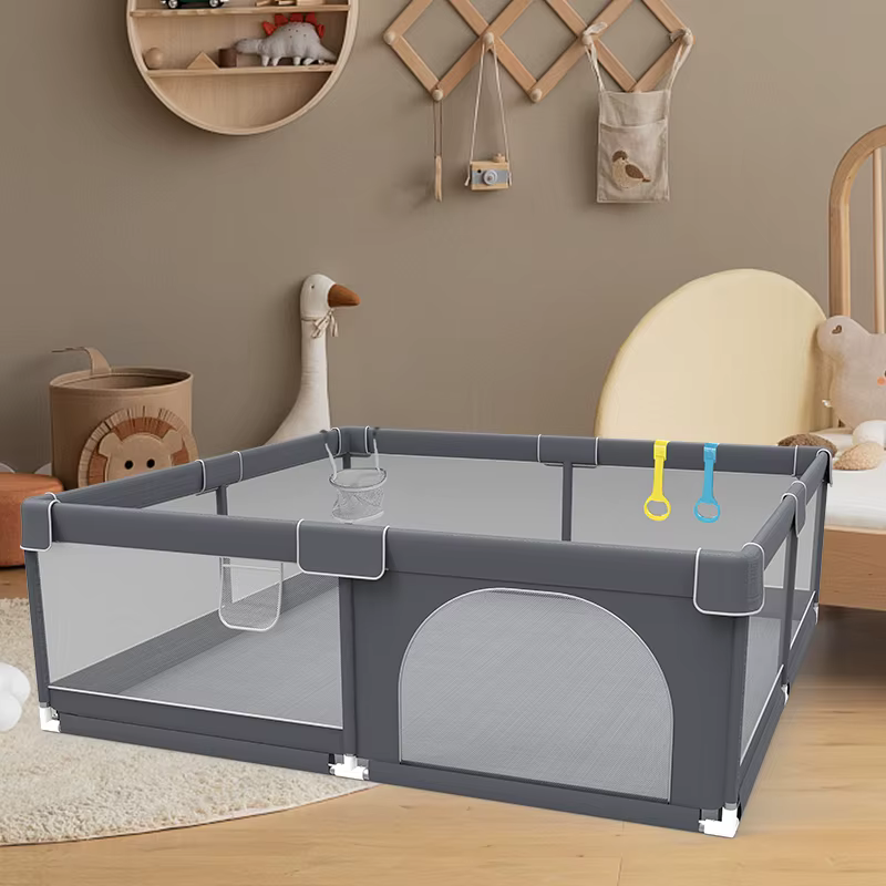 IMBABY Corralito gris para bebé – Parque infantil alta calidad - imagen 5