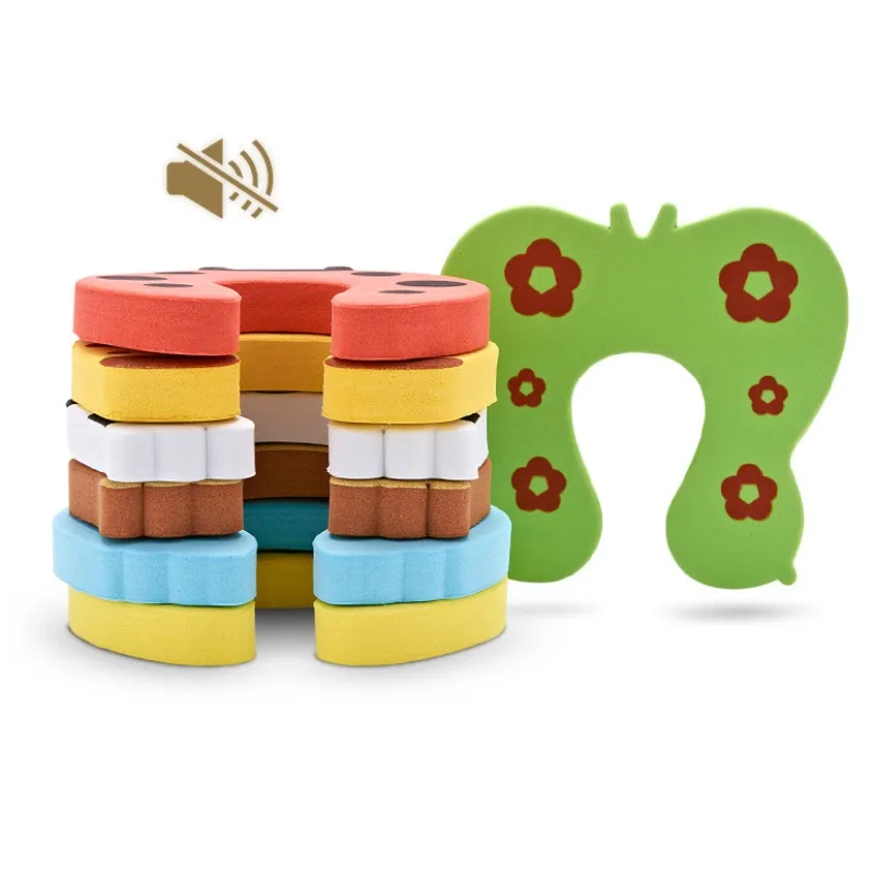 2 unids/set tapón de puerta contra choques para seguridad del bebé protector de puerta a prueba de niños Protector de dedo cerradura de seguridad correas para el hogar a prueba de bebés - imagen 3
