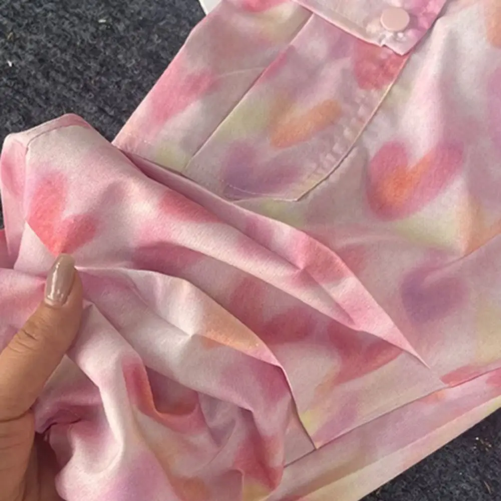 Pantalones Cargo holgados con múltiples bolsillos, pantalones para correr Y2k, pantalones de pierna ancha, pantalones con estampado de corazón y cordón de cintura alta, ropa de calle para chica - imagen 3