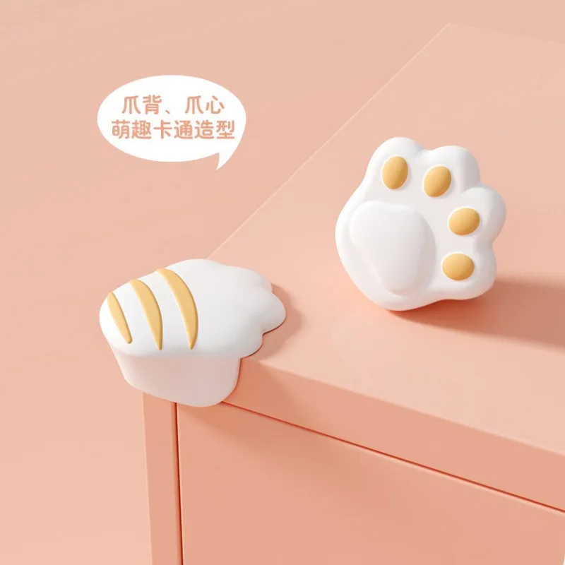 Cinta adhesiva anticolisión para mesa de ángulo recto, protección de esquina de silicona para niños, Pata de Gato, 2 uds. - imagen 3