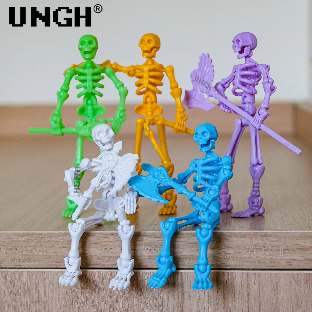 UNGH Halloween esqueleto hueso marco figuras modelo, dragón 3D impreso Diy montaje móvil 13 cuerpo juguetes móviles regalos para niños - imagen 2