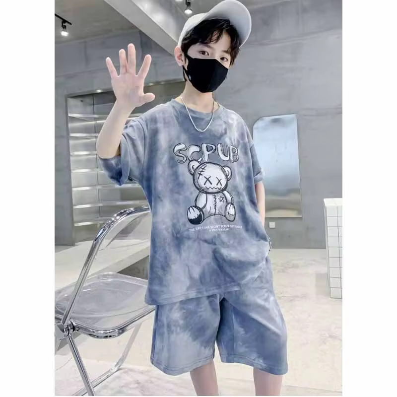 Conjunto deportivo infantil verano – Camiseta manga corta y pants de algodón - imagen 5