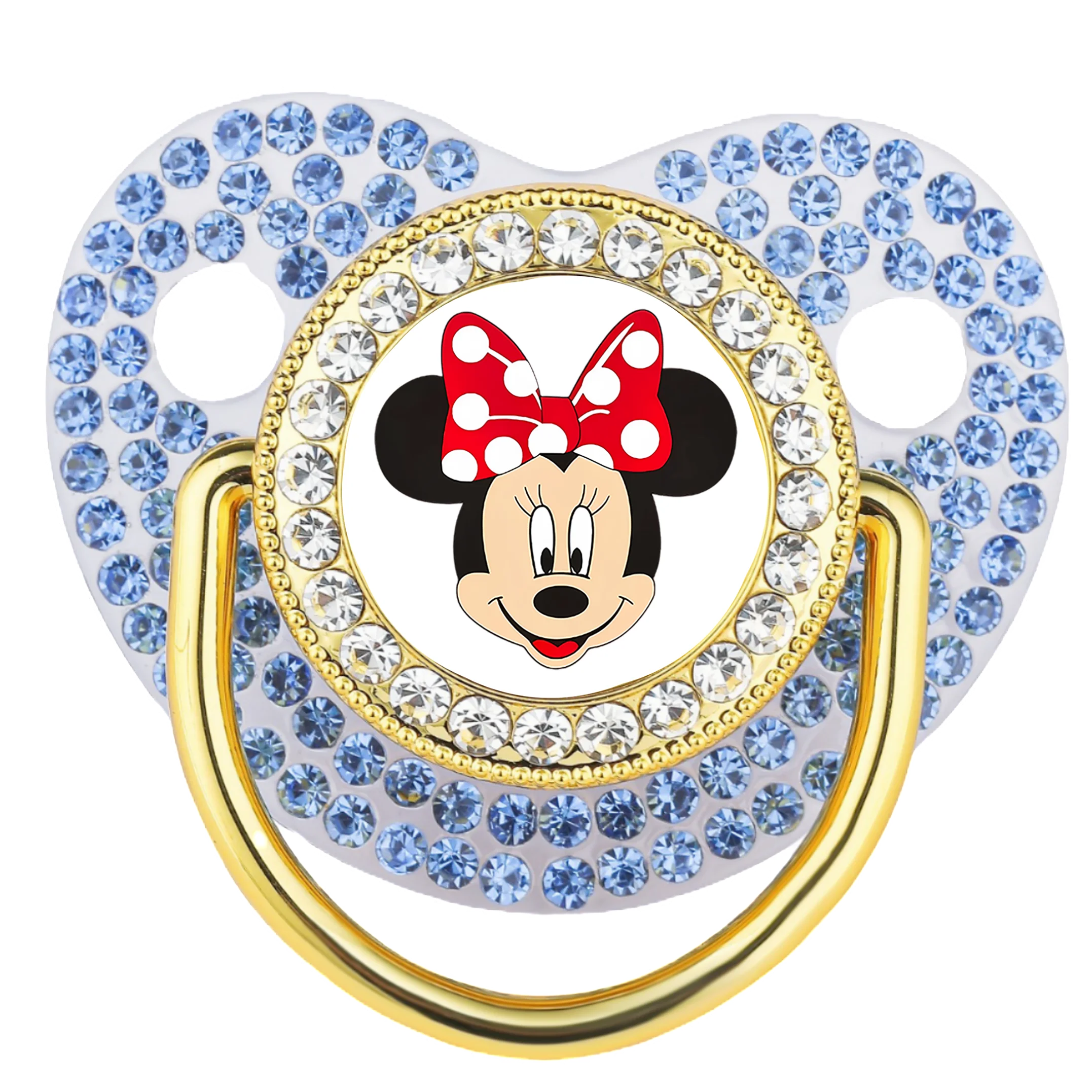 Lujosos anillos de dentición para bebé con estampado de anime, chupetes para bebé de silicona de calidad alimentaria, chupetes para bebé de ortodoncia, regalo