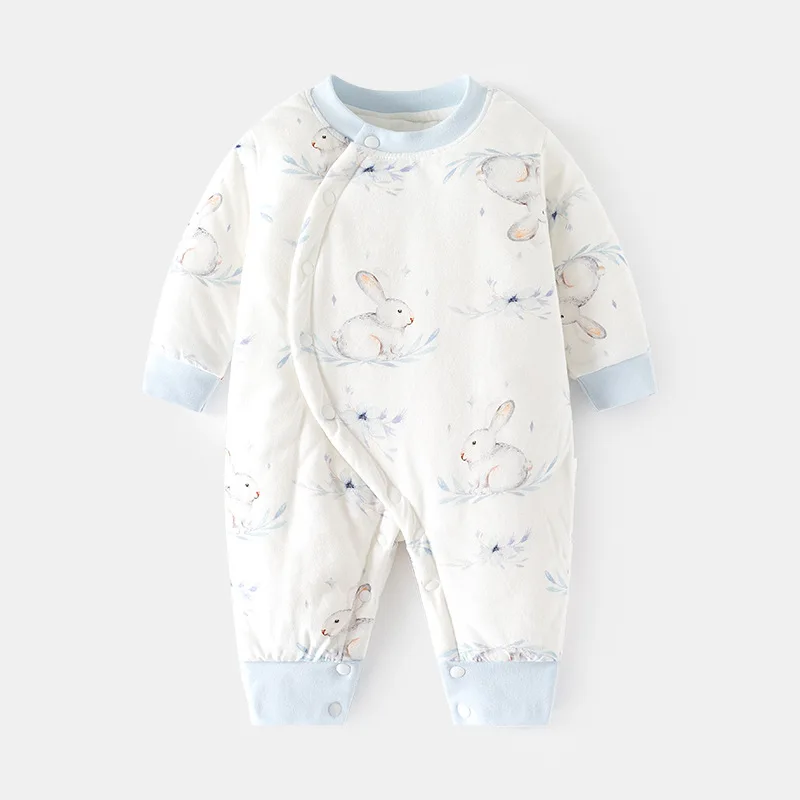 Ropa infantil de invierno para niño y niña, peleles de algodón con dibujos animados, monos cálidos y gruesos de manga larga para recién nacido, ropa de Boutique para bebé BC478 - imagen 4