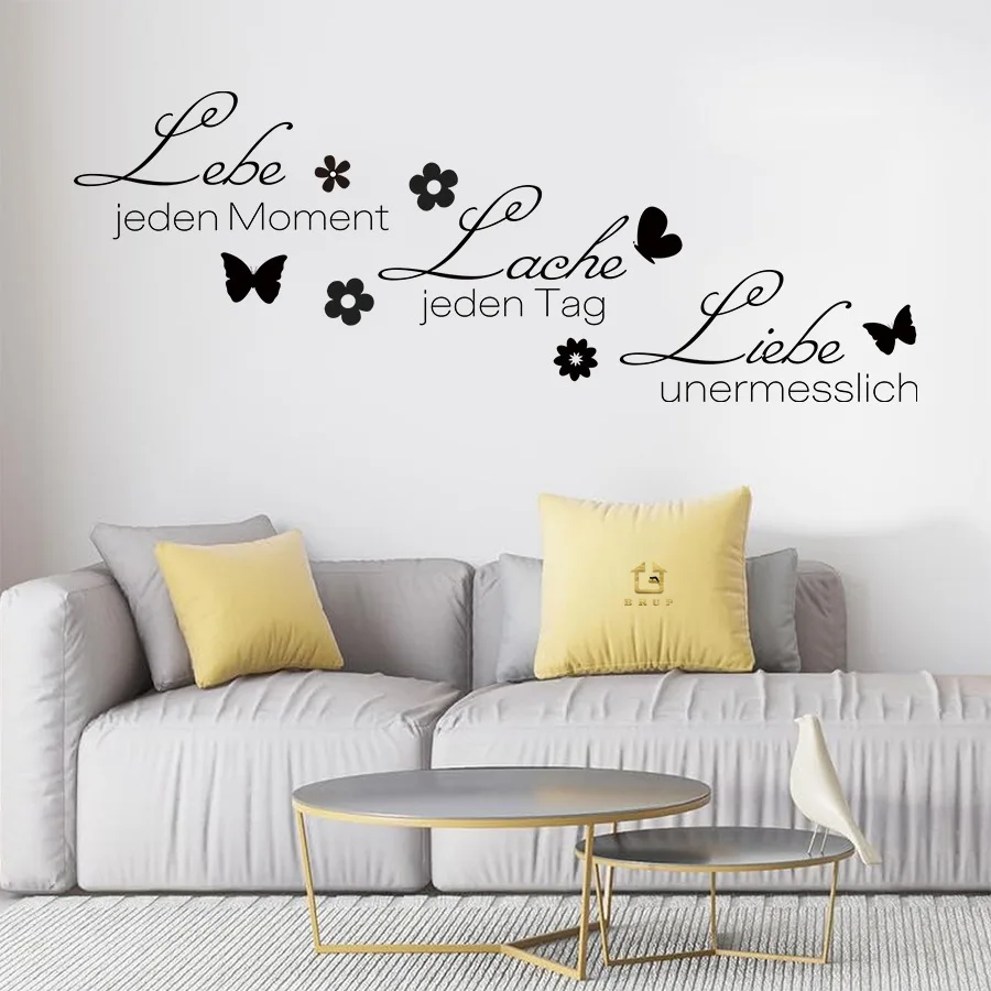 Pegatinas de pared alemanas, fuente de arte creativo, patrón de flores, pegatinas de pared autoadhesivas, estilo Ins, pegatinas de decoración del hogar y la Oficina - imagen 4