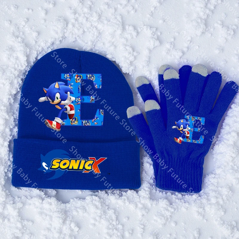 Gorro de punto guantes 2 unids/set para niños niñas lindo dibujos animados letra inglesa nombre invierno moda gorro cálido pantalla guantes regalos de cumpleaños - imagen 5