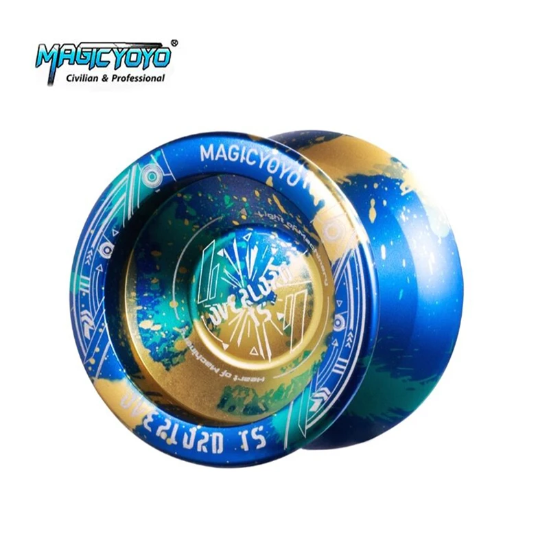 Yoyo mágico profesional T5 Overlord, aleación de aluminio, Metal, rodamiento KK 8 bolas con cuerda para niños, juguete deportivo exterior - imagen 4