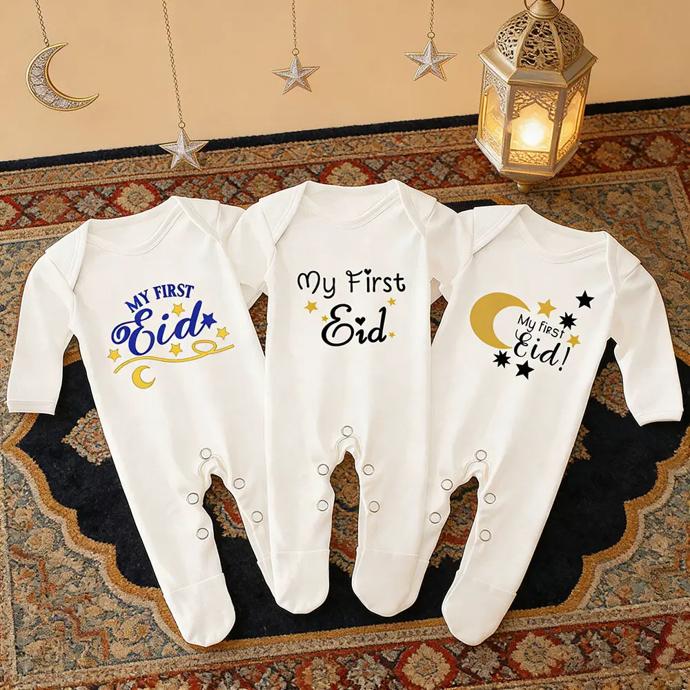 Pijama bebé Eid estampado de algodón – traje de dormir islámico